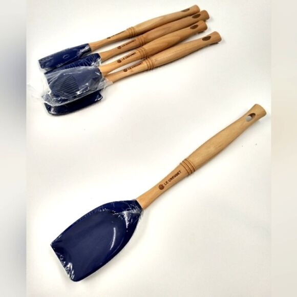 Le Creuset Jar & 6  Utensils Set Kitchen Home Accessories NIB - Picture 9 of 16